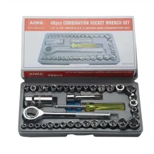 Caisse A Outils – 40 Pièces – Gris